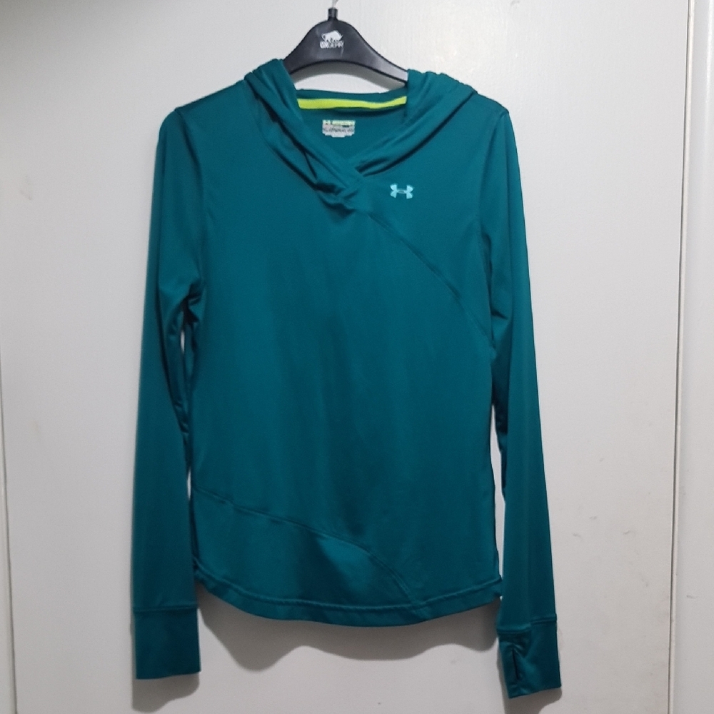 Under Armour Blue Fitted V-Neck Hoody Sweatshirt